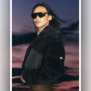 ALO Yoga Black Teddy Jacket for Women